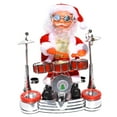 thumbnail image 3 of Doll Santa Claus Instrument Playing Shaking Head Singing Battery Operated Ornament, 3 of 10