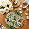 thumbnail image 2 of St. Patrick's Day Round Placemats Set of 8 for Dinning Tables,Heat-proof Braided Table Mats 15 Inch,Green Shamrocks Gnomes Gold Coin Wood Washable Place Mat for Kitchen Restaurant Party Table Decor, 2 of 9