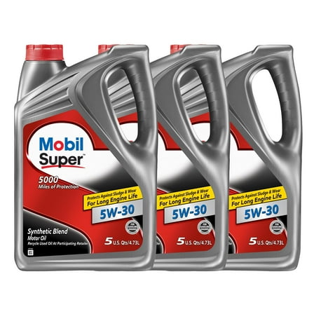 Mobil 1 124407 Super Synthetic Blend Motor Oil, 5W-30, 15 Quarts