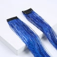 thumbnail image 3 of 12 piezas de extensiones de cabello sin costuras, cinta dorada brillante, cabello liso de seda, peluca, simulación de cabello, cinta láser, 3 of 3