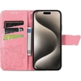 thumbnail image 2 of Case for iPhone 16 Pro, iPhone 16 Pro Case Glitter with Card Slots Flip Wallet Case for Women Diamond Butterfly Shockproof Protective Case for iPhone 16 Pro 6.3 inch Crystal Pink, 2 of 12