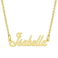 thumbnail image 1 of KISPER 18K Gold Plated Stainless Steel Personalized Name Pendant Necklace, Isabella, 1 of 6