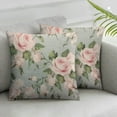 thumbnail image 2 of Nawypu  Watercolor Rose Throw Pillow Cover Vintage Flower Bud Garden Plants Elegance Botanical Cozy Square Cushion Case for Men Women Boys Girls Room Home Decor 2pcs 22x22in, 2 of 6