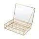 thumbnail image 1 of Joyero de cristal, organizador de joyas, sencillo, transparente, ligero, decorativo, caja de recuerdos Pequeño, 1 of 9