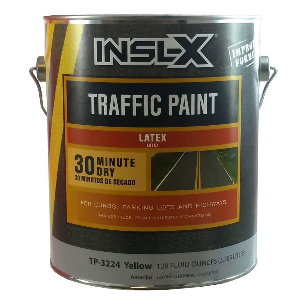 InslX Acrylic LeadFree Yellow Traffic Zone Marking Paint 1 gal