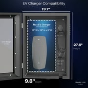 VIVO Wall-Mounted EV Charger Protective Box with Safety Padlock