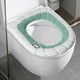 thumbnail image 4 of Funda de asiento de inodoro engrosada con asa - Anillo de punto lavable 4 Seasons, diseño de contorno completo para inodoros redondos y alargados, 4 of 5