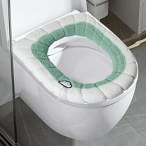 Elongated Toilet Seat Covers Household Fours Seasons Toilet Seat Thickened With Handle Winter Toilet Ring Washable Sets Wear Knitted Toilet Seat