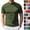 31#(Army Green), variant on Mens Mock Turtleneck Shirts Short Sleeve Casual Basic T-Shirts Ribbed Solid Pullover Tops (Brown,S)