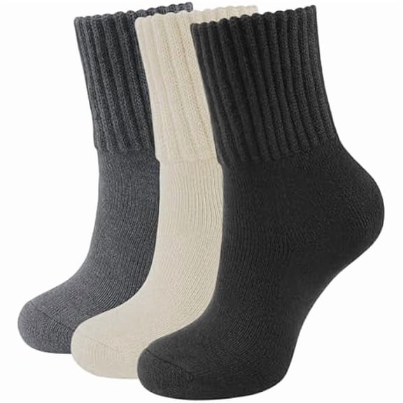 Fu997 Womens Thick Full Cushioned Thermal Warm Boot Socks for Winter 3 Pairs