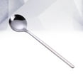 thumbnail image 3 of Cucharas redondas de acero inoxidable de 5 piezas Cucharas de café Cucharas de caldo para servicio de alimentos (Plata), 3 of 6