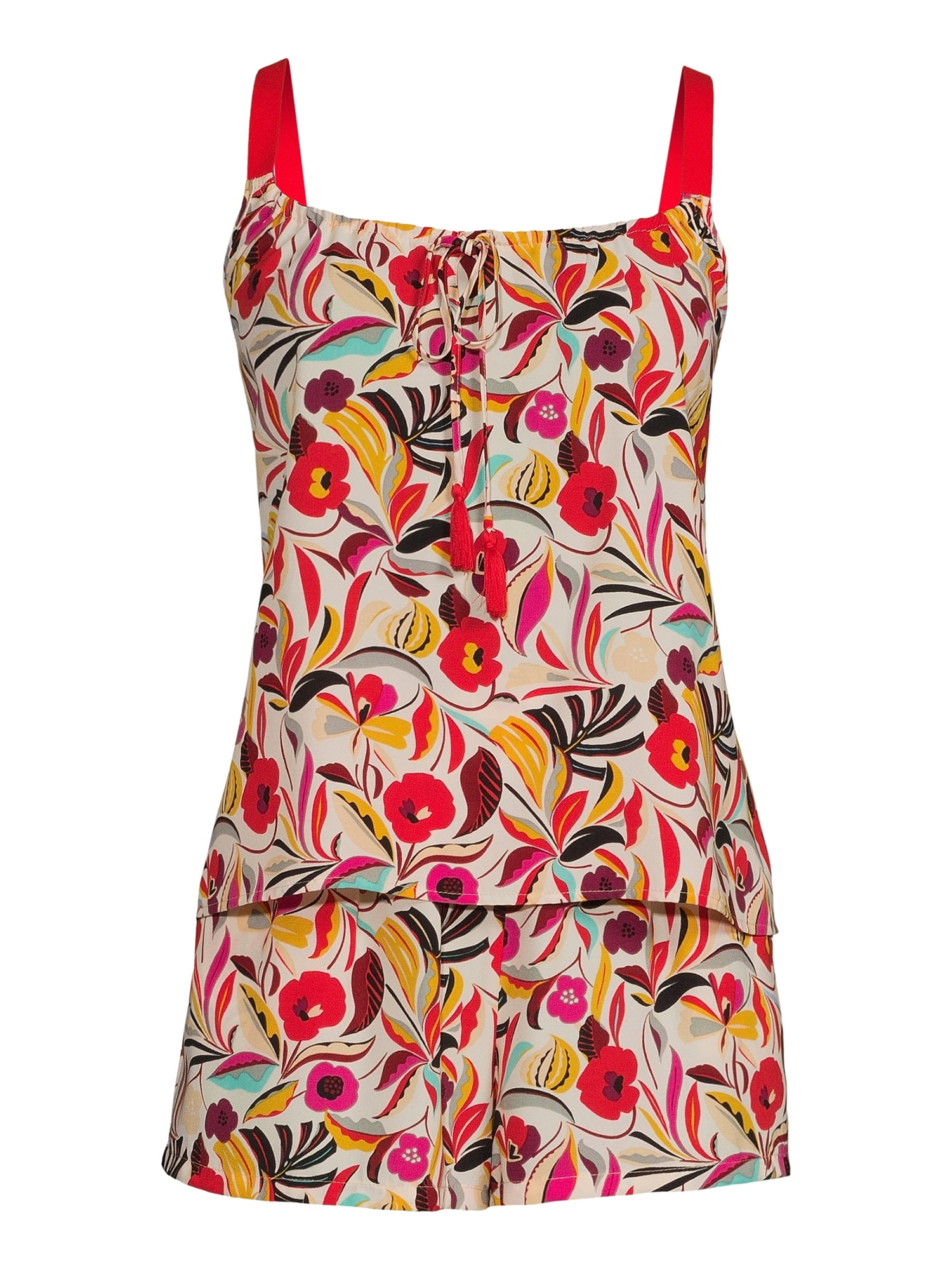 The Pioneer Woman Woven Camisole and Shorts Pajama Set, 2-Piece, Women’s