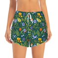 thumbnail image 4 of Lsque Forest Flora And Fauna Printed Women's Running Shorts with Liner Pockets,Elastic Quick Dry Workout Athletic Gym Yoga Shorts,Womens High Waist Shorts-Large, 4 of 9