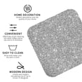 thumbnail image 4 of Pofeuu GlitterSilver Print Leather Coasters Set of 6, Round Cups Mugs Mat Pad for Home Kitchen Heat Resistant Drink Coasters,Square, 4 of 7