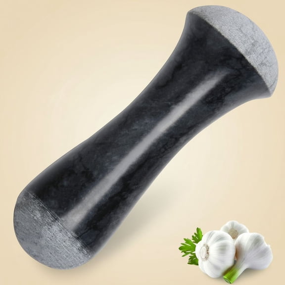 Marble Replacement Pestle 5.9" Length Polished, Use Pestle on Both Ends (Only Pestle Mortar Not Included) (Black Marble Polished)