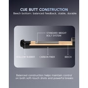 CRICAL Carbon Fiber Pool Cue Stick 58 Billiard Cue Professional Low Deflection Pool Sticks with 3/8 * 8 Pin Joint and 12.5mm Tip