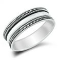 thumbnail image 1 of Double Braid Halo Knot Ring .925 Sterling Silver Band Jewelry Female Male Unisex Size 9, 1 of 4