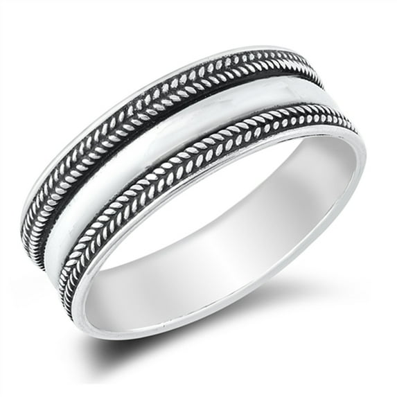 Double Braid Halo Knot Ring .925 Sterling Silver Band Jewelry Female Male Unisex Size 9
