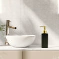 thumbnail image 2 of Unique Bargains 1 Pc Elegant Square Soap Pump Dispenser for Laundry Rooms 350ml Black Gold Tone, 2 of 6