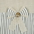 thumbnail image 2 of Linen Button Farmhouse Beige Shower Curtain,Bowknot,Linen and Cotton Woven Fabric,Pleated Black Stripe,Country Style,72x84 in, 2 of 12