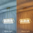 thumbnail image 7 of ZHLWIN Dining Room Light Fixture Farmhouse Chandelier Gold Metal Crystal Pendant Light for Kitchen Island Dining Room Living Room Flat and Inclined Ceiling (Rectangular -30.7in), 7 of 7