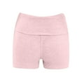 thumbnail image 5 of QHFBli Women Low Waist Lounge Shorts Fold Over Skinny Pajamas Shorts Summer Casual Pj Bottom Sleep Shorts a-Pink L, 5 of 5