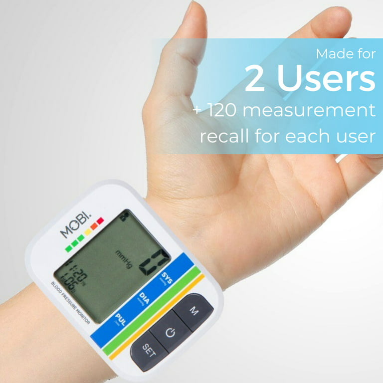 Automatic Blood Pressure Monitor With Portable Case Irregular Heartbeat Bp  And Adjustable Wrist Cuff Perfect For Health Monitoring
