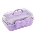 thumbnail image 2 of Caja de almacenamiento para accesorios para el cabello, organizador de joyas, contenedor para accesorios para el cabello de niñas. Púrpura, 2 of 7