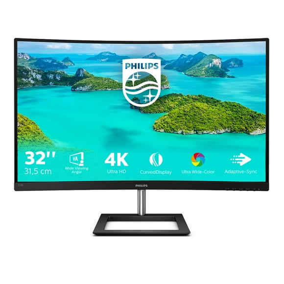 Philips E-line 328E1CA - LED monitor - curved - 32" (31.5" viewable) - 3840 x 2160 4K @ 60 Hz - VA - 250 cd/m� - 2500:1
