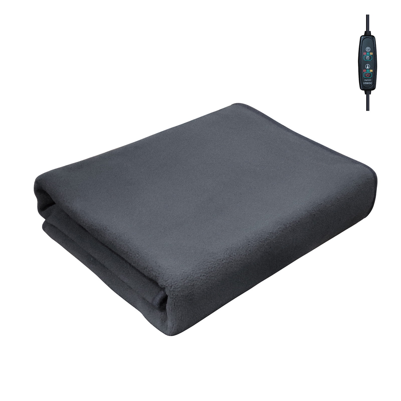 Heated Blanket USB Heating Blanket Lengthened And Widened 5V Thermal Shawl Knee Pad Electric Blanket (adjustable) Grey Giyblacko