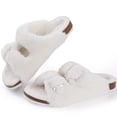 thumbnail image 1 of Goosecrect Sabots en Liège pour Femmes, Chaussures Confortables et Douces pour la Maison, Mules à Semelle en Peluche, Pantoufles en Fourrure de Suède pour l'Hiver, 1 of 5