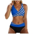 thumbnail image 1 of Huesdet Women's Triangle Bikini Floral String Bikini Set Two Piece Swimsuit Bathing Suits(Blue,XXL), 1 of 9
