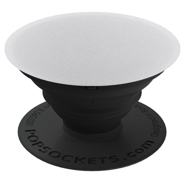 PopSockets Agarre Plegable y Soporte de Aluminio Plateado