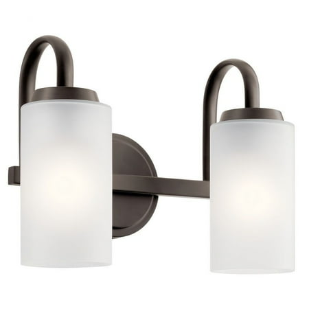 

2 Light Vanity Light with Traditional Inspirations 9.75 inches Tall By 13.25 inches Wide-Olde Bronze Finish Bailey Street Home 147-Bel-4436040