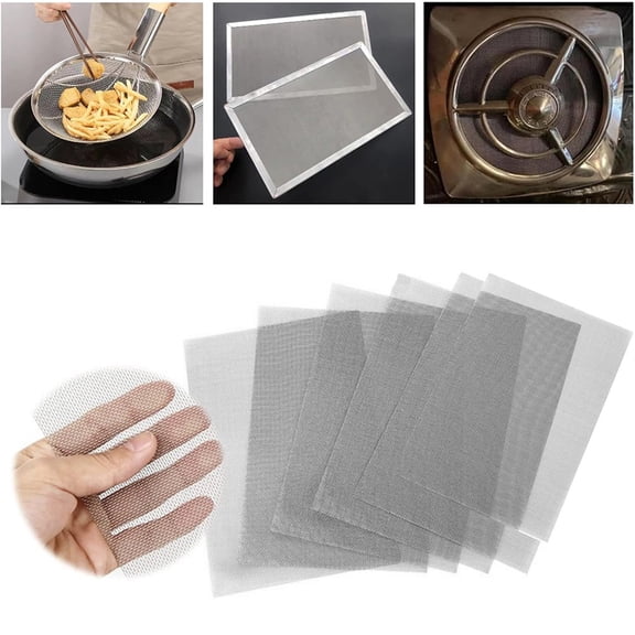 6 pack 304 Stainless Steel Mesh 20 Mesh Fine Filter Net for Ventilation Grilles
