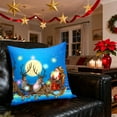 thumbnail image 4 of Christmas Lighted Throw Pillow Covers 18x18" Christmas LED Pillows 2 Modes Switching Printed Sofa Pillows Cushions Pillowcases for Holiday Party Supplies, 4 of 7