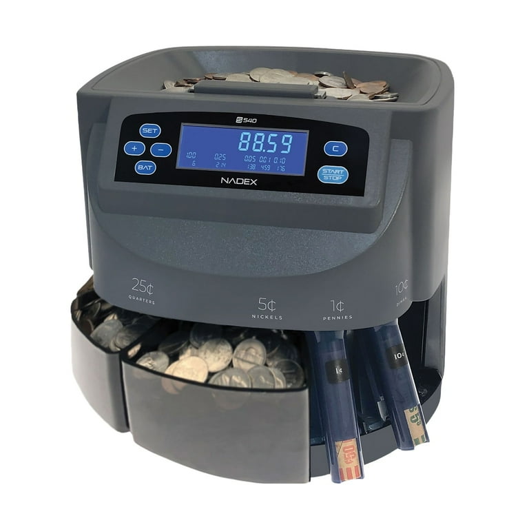 Nadex Coins S540 Business Grade Money Counter, Penny Coin Sorter