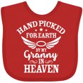 thumbnail image 3 of Inktastic Handpicked for Earth by My Granny in Heaven with Angel Wings Boys or Girls Baby Bib, 3 of 4
