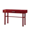 thumbnail image 1 of Bowery Hill Contemporary Vanity Computer Office Home Metal Desk in Red, 1 of 6