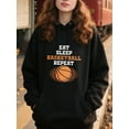 thumbnail image 2 of Graphic Basketball Hoodie for Men and Women, Unisex Pullover Hooded Sweatshirt, Comfortable Cotton Poly Blend, Casual Streetwear for Sport Fans, 2 of 5