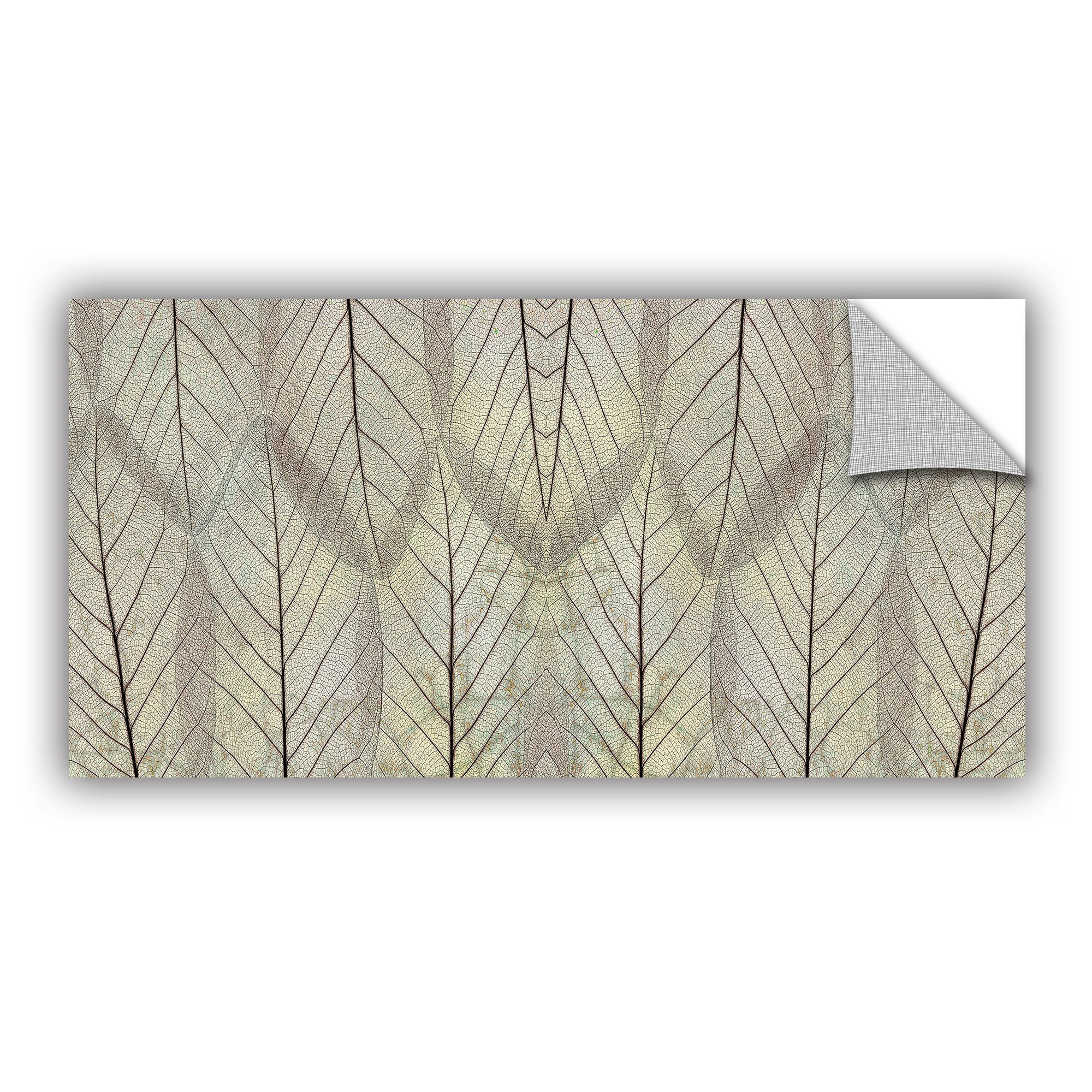 ArtAppealz Cora Niele "Leaf Design Cream" Removable Wall Art
