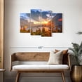 thumbnail image 3 of Elephant Stock Montana Saint Mary Lake Wall Art - Horizontal Multi Panel Canvas - Living Room Wall Decor - Nature Multi Panel - Blue And Orange Decor - 43" x 27", 3 of 8