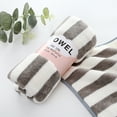 thumbnail image 2 of JeashCHAT Velvet Striped Hand Towel Face Towel for Bathroom, Super Soft Highly Absorbent Quick Dry Towels for Adult Daily Use at Home, Bath Towel for Gym Pool Hotel, 29.5"x13.8", Gray, 2 of 6