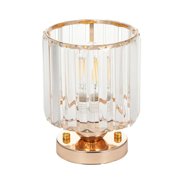 Graflsoa Modern Crystal Ceiling Light for Hallway, Entryway, and Closet - Gold Round Design, E27 Socket, No Bulb Included, Vintage Elegance for Home or Hotel Decor