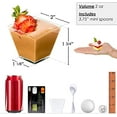 DLux 100x 2oz Disposable Snack Cups with Spoons, Clear Plastic Parfait ...