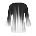 thumbnail image 5 of Fiudx Ropa de Mujer Camiseta Estampada a La Moda para Mujer, Blusa con Mangas 3/4, Camisetas Informales con Cuello En V, 5 of 5