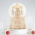 thumbnail image 2 of Carousel Horse Music Box Rose Gold White Christmas Snow Globes Lantern Whirling Snow Globe Gift for Girls Women Mom Christmas Birthday Day Home Decoration, 2 of 7