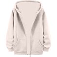 thumbnail image 3 of LTTVQM Mens Hoodies Zip Up Lightweight Long Sleeve Solid Color Casual Loose Hooded Sweatshirts Pullover Sports Jacket with Pockets Khaki 3XL, 3 of 7