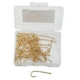 thumbnail image 2 of Sportact Fishing Accessories,Fishing Equipment,50pcs Long Shank Round Bend Trout Fishing Hooks Nymphs Dry Wet Fly Tying Hook, 2 of 11