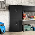 thumbnail image 2 of AUHUP 4 Doors Garage Storage Cabinets with 3 Adjustable Shelves, 71"H Locking Steel Storage Cabinet for Home Office, Garage,Warehouse,Workshop (Black), 2 of 8